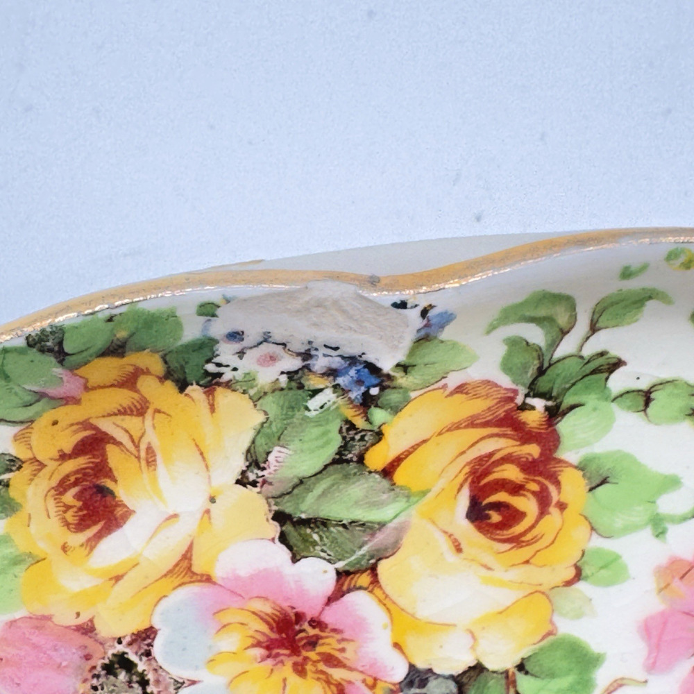 Vintage Chintz Windsor E & R Erphila 4 Section Serving Dish Czechoslovakia - Picture 10 of 12